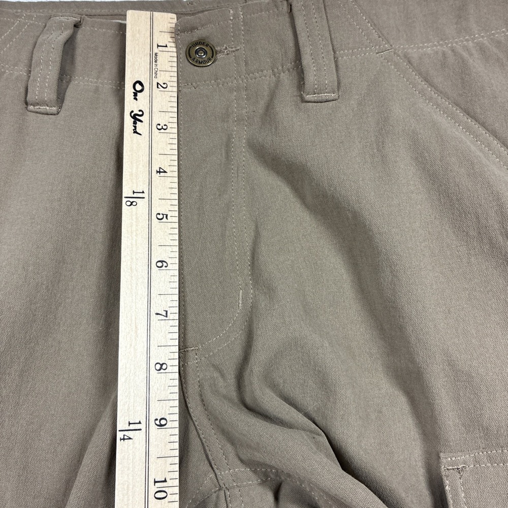 Under Armour Men's Cargo Shorts Brown Nylon Heavy Size 30 Utility Outdoors - Picture 6 of 8